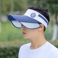 Men's Korean Style Outdoor Sun Visor Hat with Large Brim for Sun Protection and Breathability