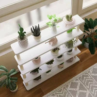 Multi-Tier Narrow Plant Stand for Windowsill Balcony Indoor Outdoor Planter Display Shelf