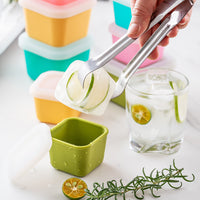 Silicone Baby Food Storage Container with Lid, 80ml/180ml Passion Fruit Shaped Ice Cube Tray, Freezer Safe