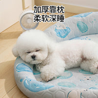 Summer Cooling Pet Sofa Bed for Small to Medium Dogs and Cats with Ice Pad