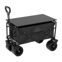 Foldable Outdoor Camping Cart with Wheels for Picnics, Shopping, and Stalls
