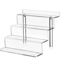 Multi-layer Acrylic Tiered Display Stand for Figures, Cupcakes, and Collectibles with Optional LED