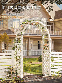 Outdoor Anti-Corrosion Wood Archway Pergola for Climbing Plants and Roses