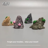 Miniature Resin Mountain Aquarium Ornament for Micro Landscape Decor