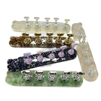 Magnetic Nail Tip Display Stand with Bear Gold Foil Stone Base and Chess Piece Holders