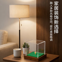 Golf Ball Acrylic Display Case with Wooden Base, Single Ball Dustproof Collector's Box