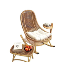 Rattan Woven Rocking Chair Lounge Balcony Leisure Courtyard Recliner Outdoor Single Sofa Chair