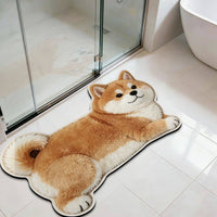 Cartoon Absorbent Non-Slip Diatomaceous Earth Bath Mat for Bathroom and Toilet