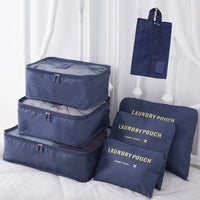 Travel Storage Organizer Bags Set - Portable Luggage Packing Cubes for Clothes