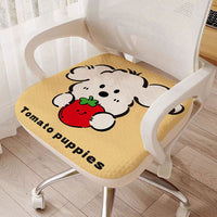 Summer Ice Silk Cartoon Study Chair Cover Breathable Cool Computer Chair Slipcover