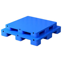Heavy-Duty Plastic Pallet for Warehouse Logistics, Flat Top, Nine-Leg Design, Forklift Compatible