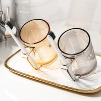 Luxury Mouthwash Cup Set with Handle for Kids & Couples, Toothbrush & Toothpaste Storage