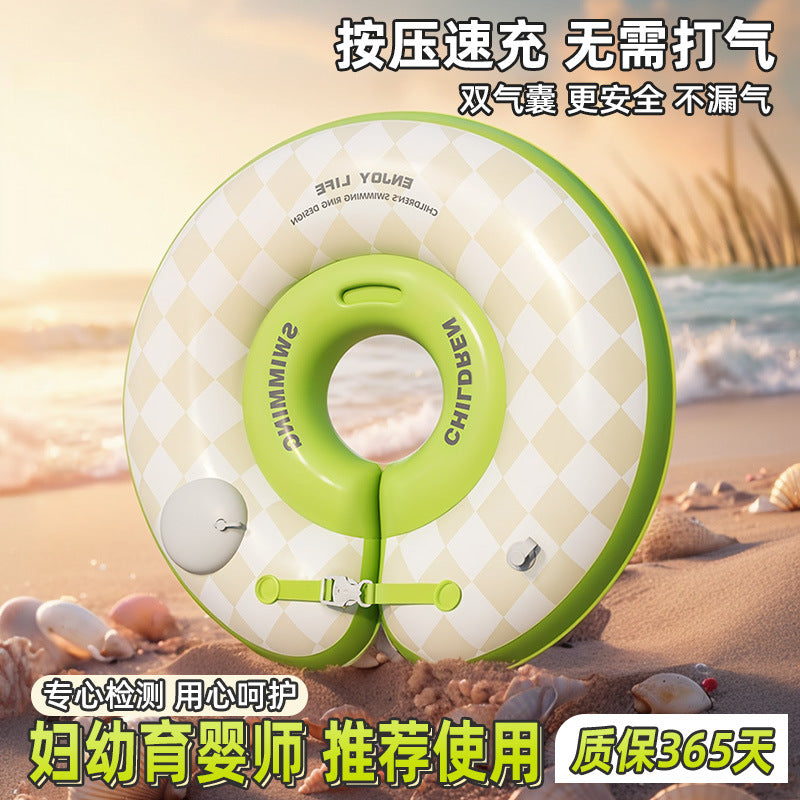 Baby Neck Float Ring for Infants and Toddlers, Non-Inflatable Swimming Aid for Bathing and Pool Time