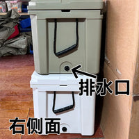 110L Rotomolded Fishing Cooler Box with Wheels, 7-Day Ice Retention for Sea Fishing