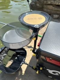 Fishing Box Accessories Set: Aluminum Alloy Rod Holder, Bait Tray, Keepnet Holder, and Umbrella Stand