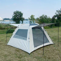Luxury Glamping Tent with Double Doors & Windows, Waterproof Sun Protection for Camping & Events
