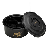 Camping Extra Large Black Pit Bait Basin Set - High Capacity Portable Fishing Bait Bucket with Lid, Anti-Fall & Pressure Resistant