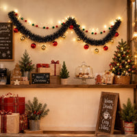 DIY Felt Christmas Tree with Pom-Poms and Garland for Holiday Party Decor
