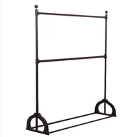 Adjustable Double/Triple Layer Iron Art Garment Rack for Retail Display