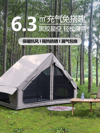 Inflatable Outdoor Camping Tent 3-6 Person, Thickened Sunscreen Rainproof Shelter for Overnight Stays