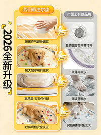 Pet Cooling Mat Tear-Resistant Inflatable Water Bed for Dogs and Cats Summer Relief