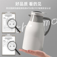Portable Press-Type Thermos with Glass Liner for Home and Dorm, 2L