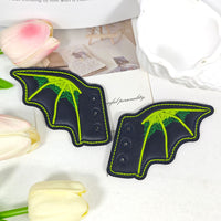 Halloween Black Bat Wing Shoe Clips Boot Straps DIY Vampire Decoration Accessories