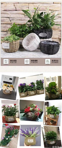 花篮手提草编竹编插鲜花艺手工编织仿藤月子鸡蛋水果礼盒田园篮子