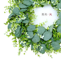 Artificial Eucalyptus Gypsophila Wreath for Door Wall Decor & Wedding Photography