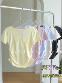 Women's Athletic Short Sleeve Top & Leggings Set for Gym, Running, Pilates, and Yoga