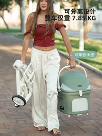 beberoad TT Pet Stroller for Small Dogs and Cats - Lightweight, Foldable, Detachable Carrier