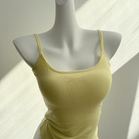 Women's Double-Layer Tank Top with Removable Chest Pads, Slimming Camisole for Summer