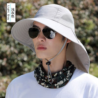 Unisex Summer Outdoor Sun Protection Hat with Neck Flap for Cycling and Farming