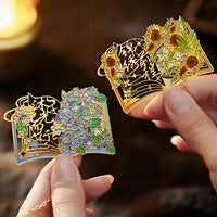Chinese Style Floral Metal Bookmark, Elegant Gift for Students and Graduates, Cultural Souvenir