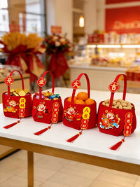 Decorative Opening Ceremony Mini Basket Ornament for Store Anniversaries and Events