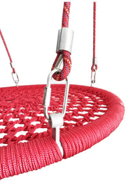 Round Disc Bird's Nest Swing Chair for Indoor/Outdoor Use - Kids' Hanging Rope Rocker