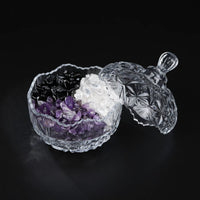 Natural Crystal Demagnetizing Bowl with Raw Stones for Jewelry Purification and Storage
