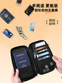 RFID Blocking Travel Passport Holder Wallet with Large Capacity for Tickets and Documents