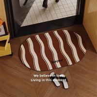Vintage Chocolate Bathroom Mat Super Absorbent Quick Dry Non-Slip Diatomaceous Earth Rug