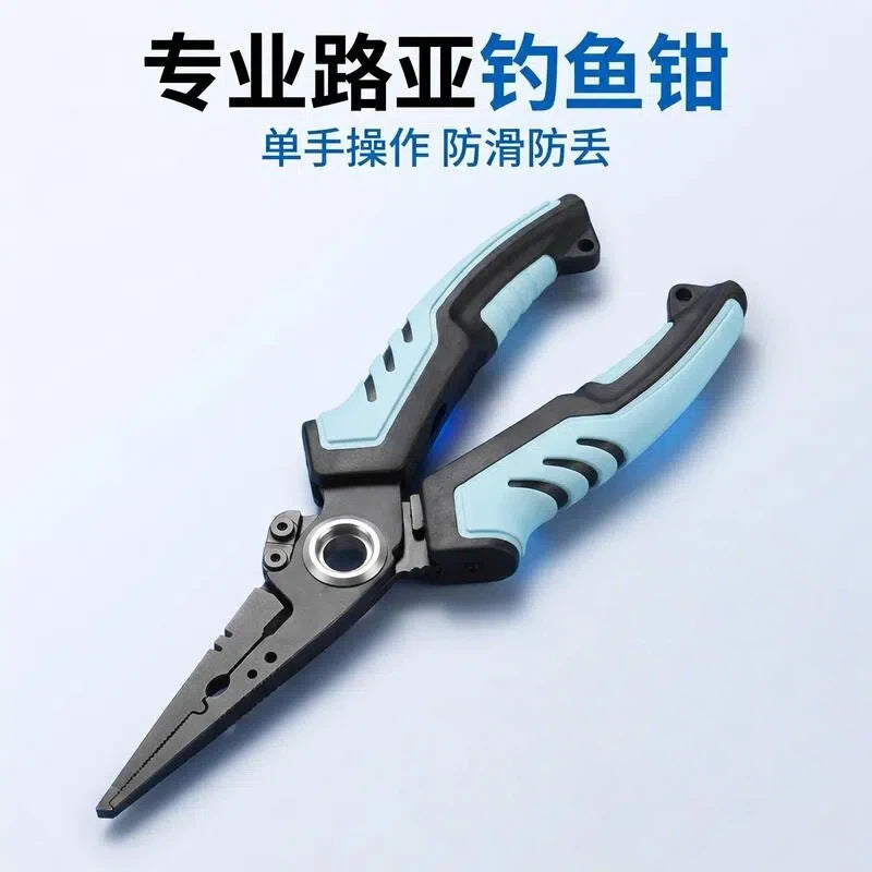 Multifunctional Stainless Steel Fishing Pliers with Line Cutter and Hook Remover for Lure Fishing