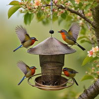 Retractable Metal Bird Feeder for Outdoor Garden Hanging