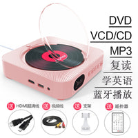 Bluetooth Wall-Mountable DVD Player with Retro Vinyl Record Player & MP3 Radio Speaker