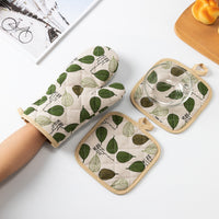 Double-Sided Quilted Oven Mitts and Pot Holders Set for Baking and Cooking, Heat Resistant