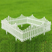 White Plastic Garden Fence Panels Outdoor Decorative Edging Border