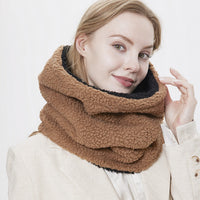 Winter Thick Double-Layer Faux Lambswool Neck Warmer for Cycling and Cold Protection