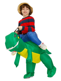 Inflatable Dinosaur Rider Costume for Kids - Jurassic Themed Cosplay Outfit for Performances and Parties