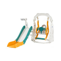 3-in-1 Kids Slide, Swing, and Basketball Hoop Set for Indoor/Outdoor Play
