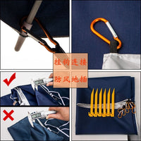 Aluminum Alloy Fishing Umbrella Enclosure with Hooks - Windproof, Rainproof, Sun Protection
