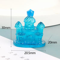 Luminous Cartoon Castle Micro Landscape Resin Ornament for Desktop Decoration