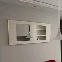 Art Gallery Cardboard Decorative Wall Mirror with Aluminum Alloy Frame for Living Room Hallway